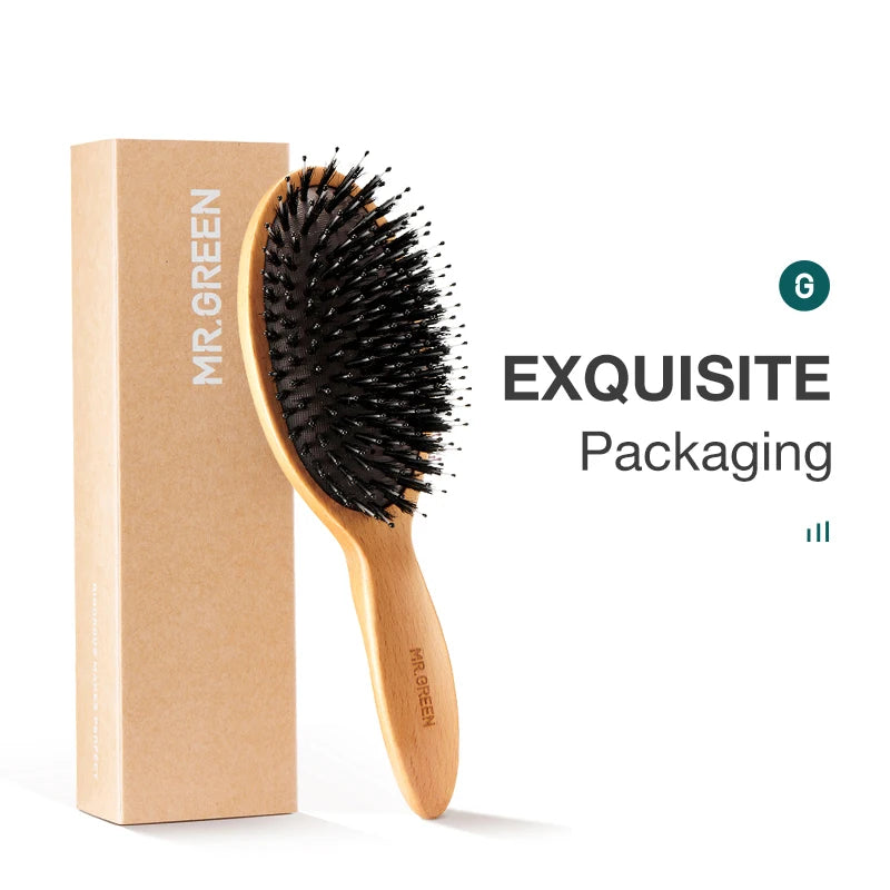 MR.GREEN – Boar Bristle Hairbrush