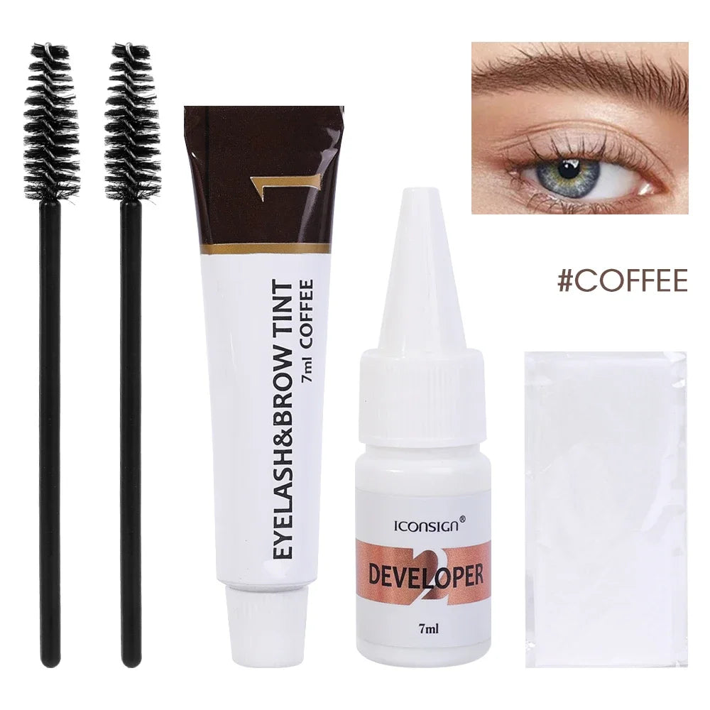 Kit de teinture Semi-permanente 2 en 1 pour cils et sourcils