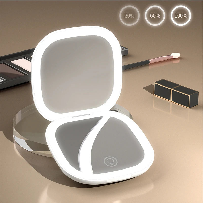 Small Folding Led Makeup Mirror 5X 10X