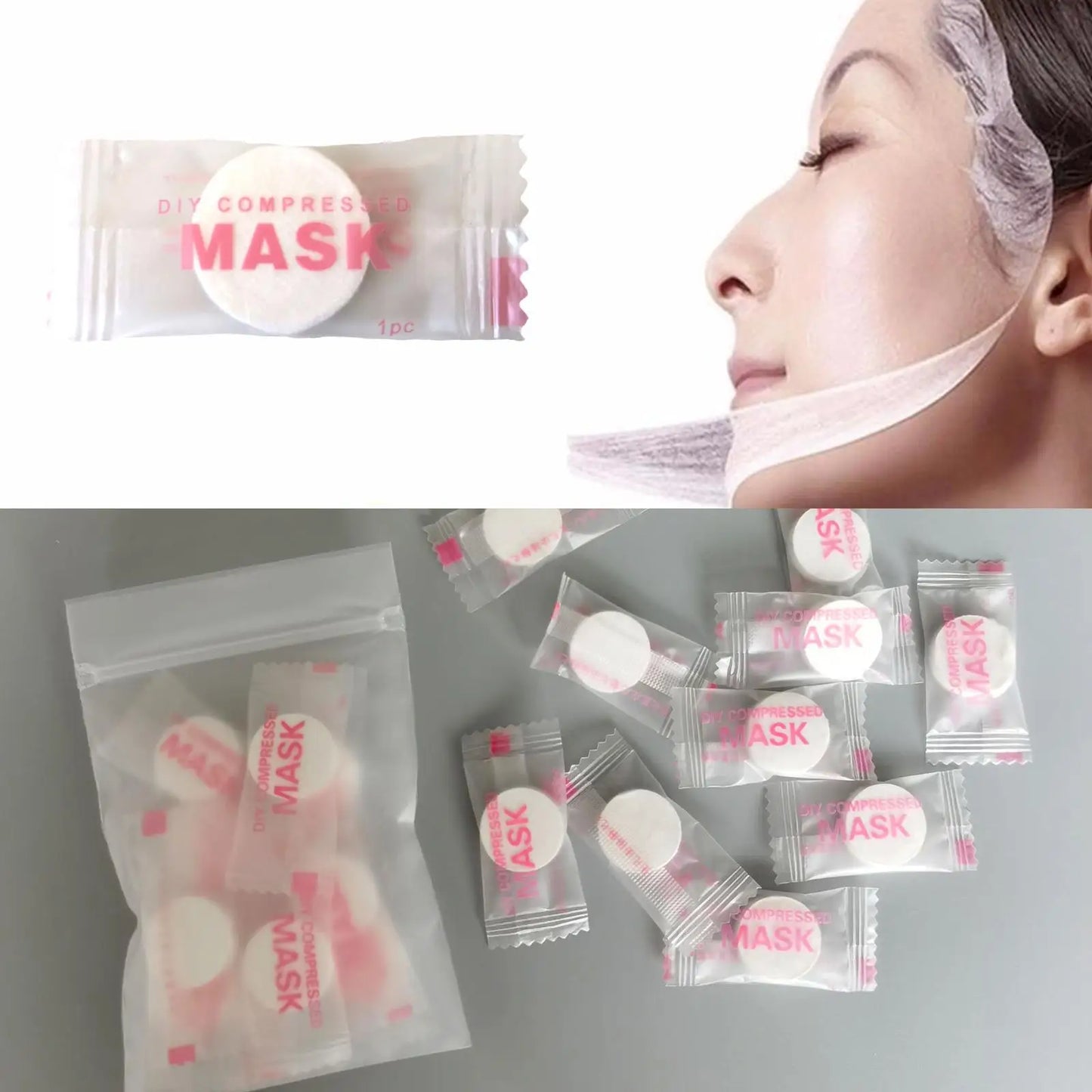 NEW Premium Disposable Compressed Face Mask 