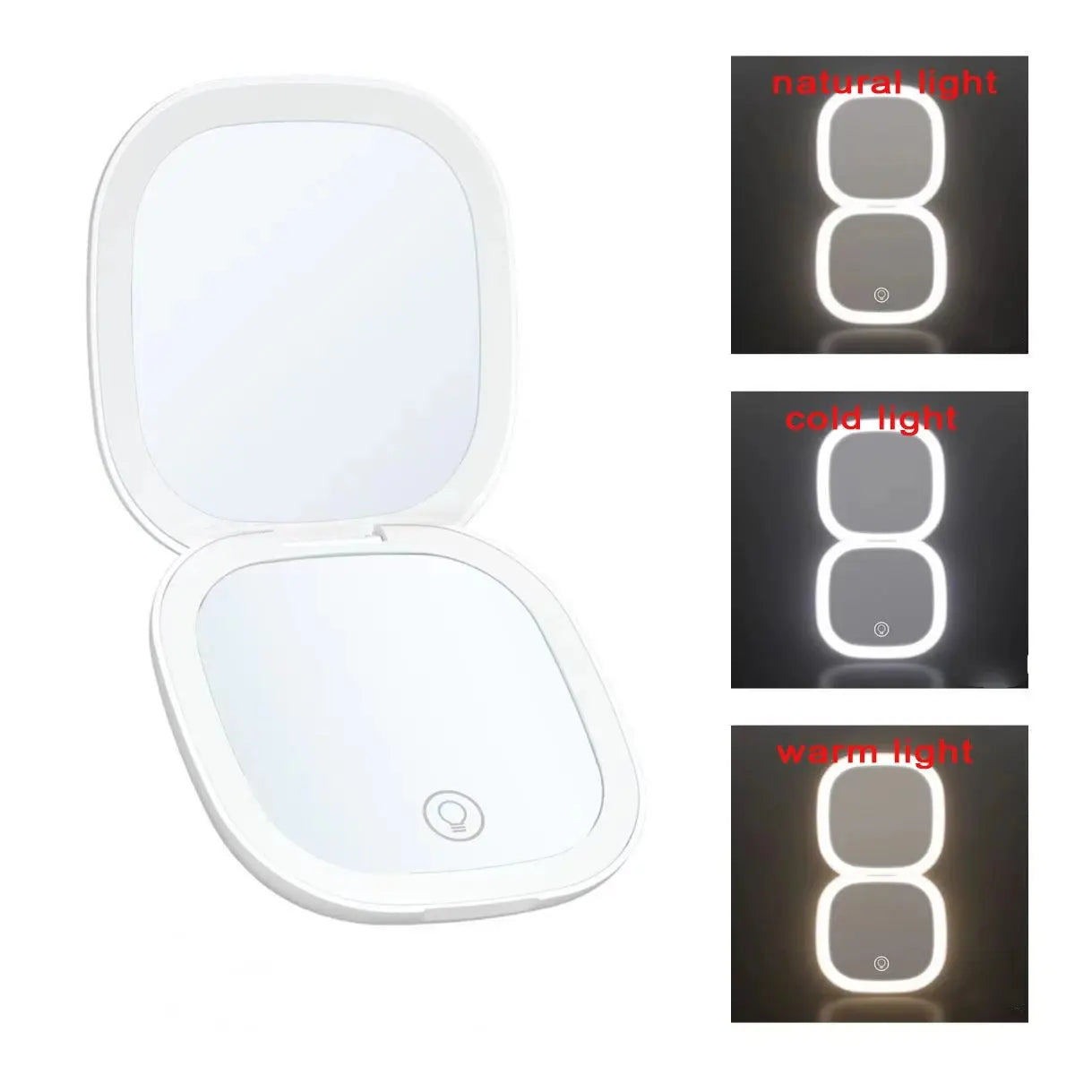 Petit miroir de maquillage pliant Led 5X 10X