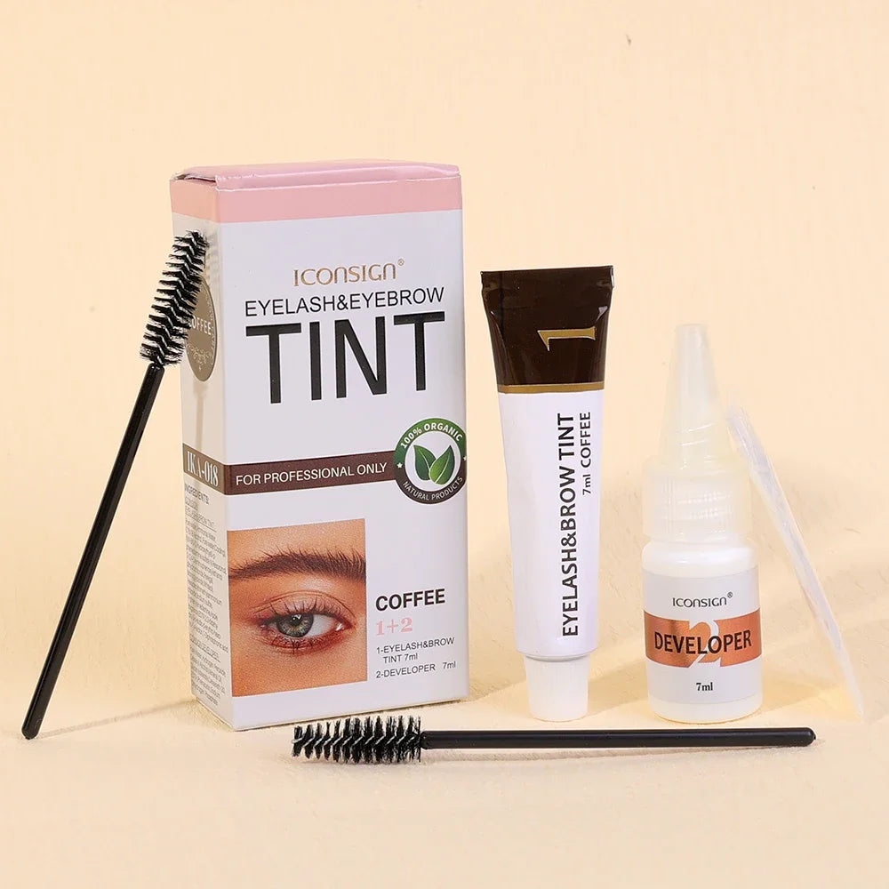 Kit de teinture Semi-permanente 2 en 1 pour cils et sourcils